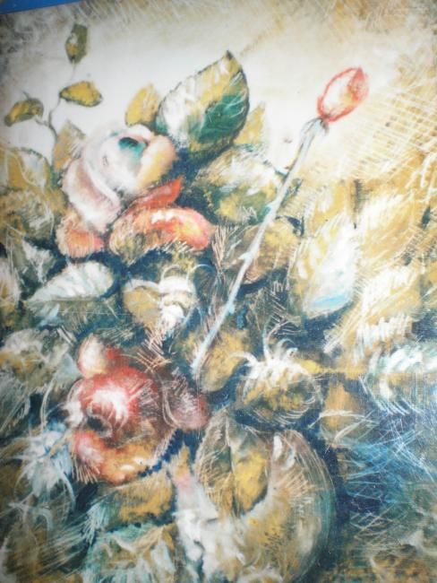 Schilderij getiteld "Flowers" door Vladimir Bazanov, Origineel Kunstwerk