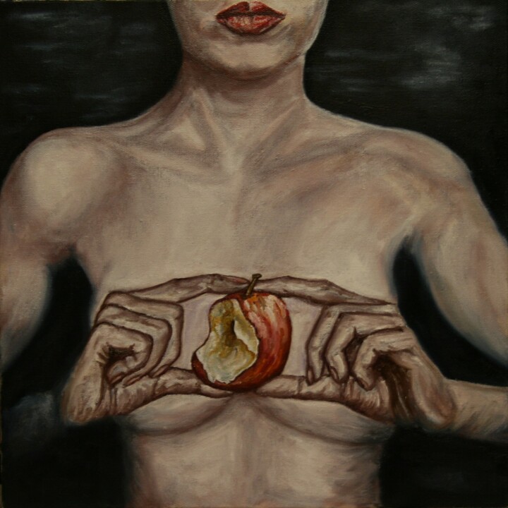 Картина под названием "Ну,немножко согреши…" - Владимир Бондаренко, Подлинное произведение искусства, Масло