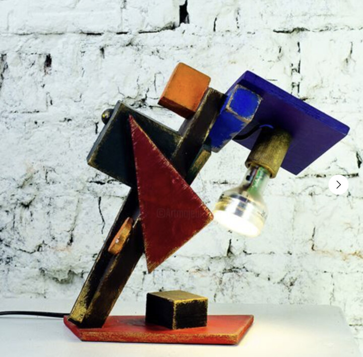 Sculpture titled "Probably constructi…" by Vladimir Borisov, Original Artwork, Wood Mounted on Wood Panel