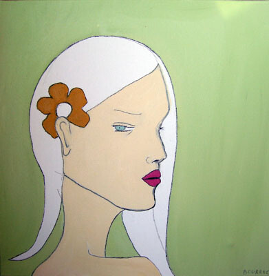 Peinture intitulée "A woman" par Vladimir Bourrec, Œuvre d'art originale