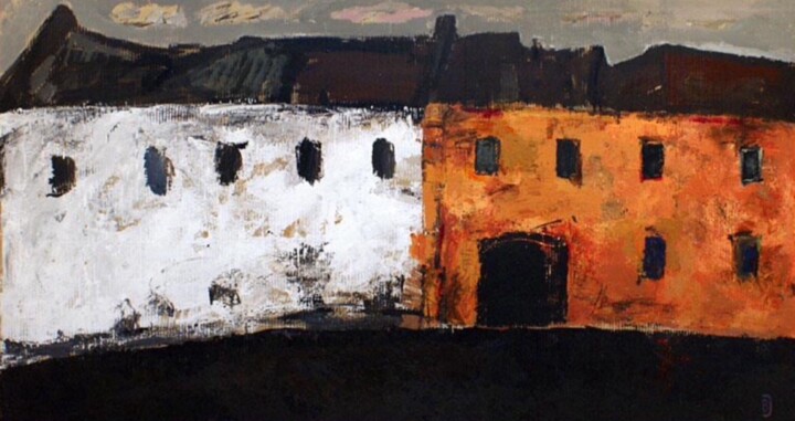 Malerei mit dem Titel "old house" von Vladimir Daibov, Original-Kunstwerk, Acryl