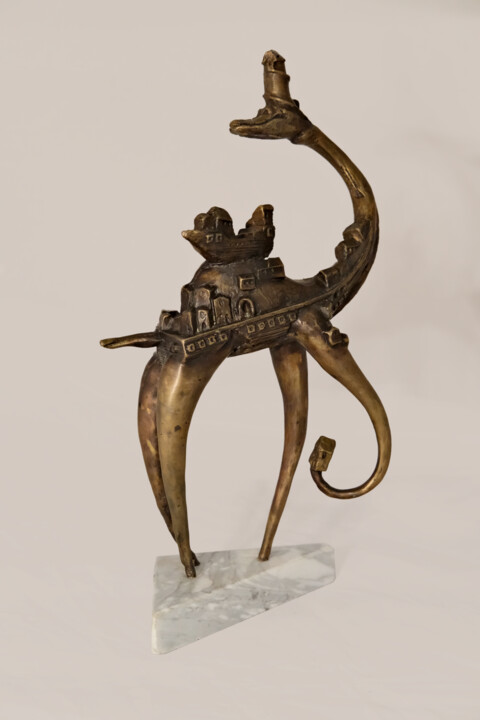 Sculptuur getiteld "Latarnia morska" door Vladimir Fomin, Origineel Kunstwerk, Bronzen