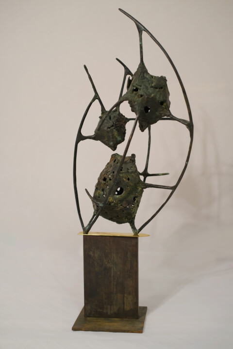 Скульптура под названием "knobby composition/…" - Vladimir Fomin, Подлинное произведение искусства, Бронза