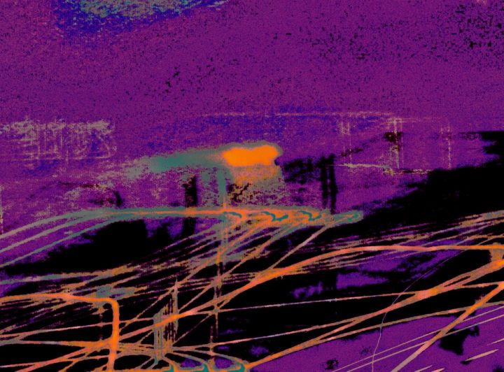 Arts numériques intitulée "Étude en violet 1" par Théo Golb, Œuvre d'art originale