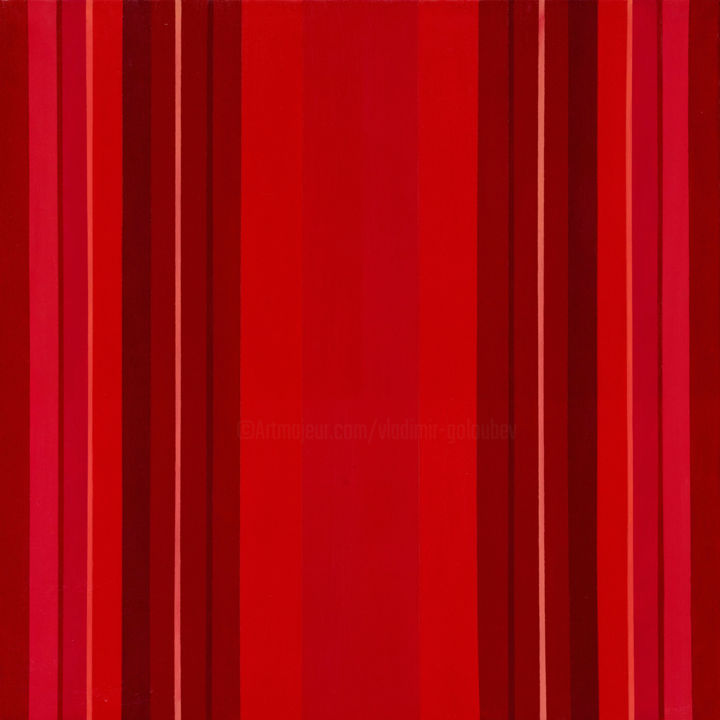 Peinture intitulée "Le rouge rassurant" par Théo Golb, Œuvre d'art originale, Acrylique