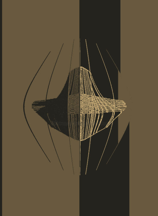 Grafika cyfrowa / sztuka generowana cyfrowo zatytułowany „ÉTUDE SPATIAL 1” autorstwa Théo Golb, Oryginalna praca, Malarstwo…