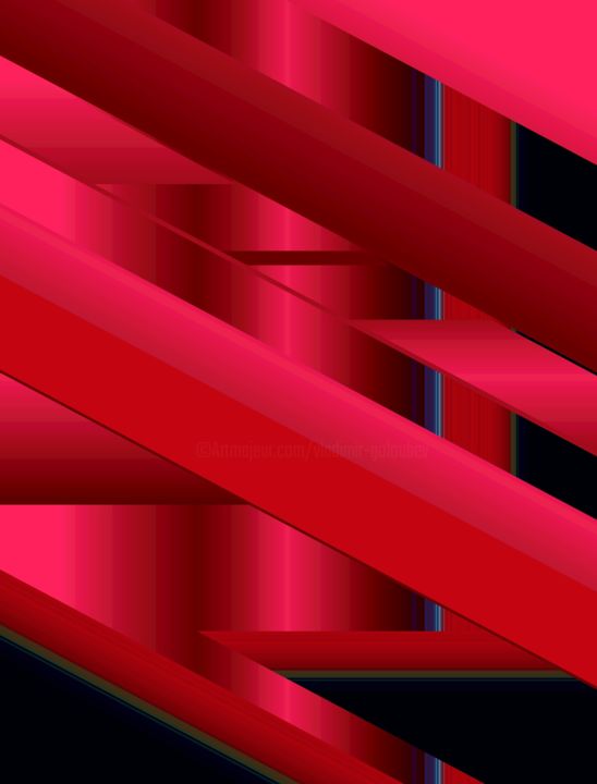 Artes digitais intitulada "METALLICA RED" por Théo Golb, Obras de arte originais, Trabalho Digital 2D