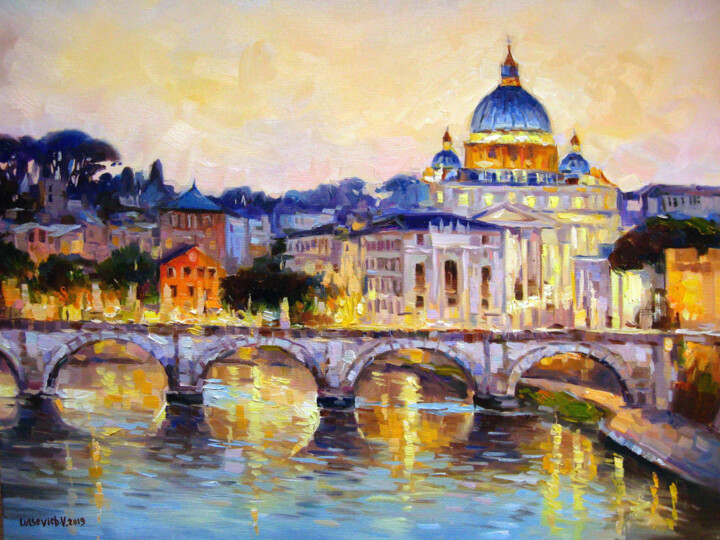 Pintura titulada "Eternal Rome" por Vladimir Lutsevich, Obra de arte original, Oleo