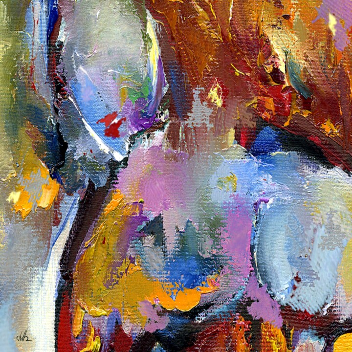 Картина под названием "Портрет невесты инт…" - Владимир Мраков, Подлинное произведение искусства, Масло