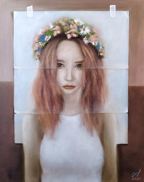 Картина под названием "Алина из картины" - Владимир Ошмарин, Подлинное произведение искусства, Масло