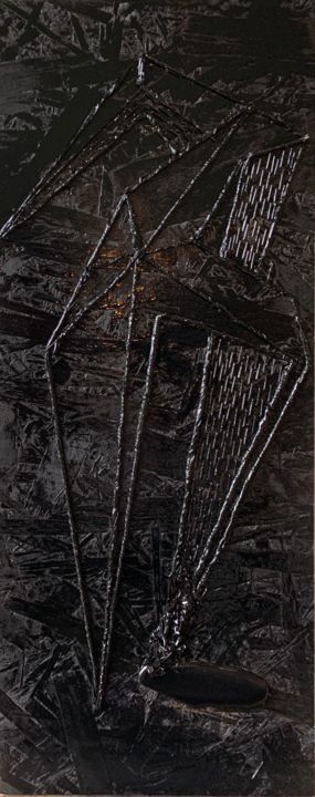 Colagens intitulada "Aliens 2" por Vladimir Paun-Vrapciu, Obras de arte originais, Acrílico