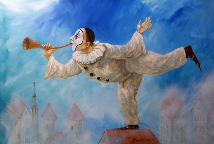 Картина под названием "ТРУБАЧ" - Vladimir Pronkin, Подлинное произведение искусства, Масло