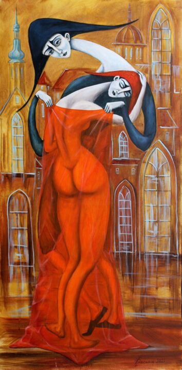 Peinture intitulée "GOTHIC PATRON 7" par Vladimir Pronkin, Œuvre d'art originale, Huile