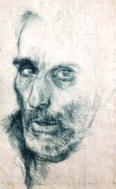 Σχέδιο με τίτλο "Self Portrait" από Vladimir Shahinyan, Αυθεντικά έργα τέχνης