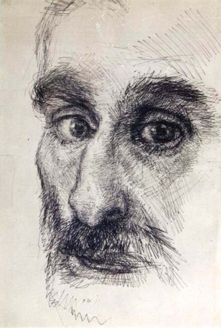 Drawing titled "Self Portrait" by Vladimir Shahinyan, Original Artwork