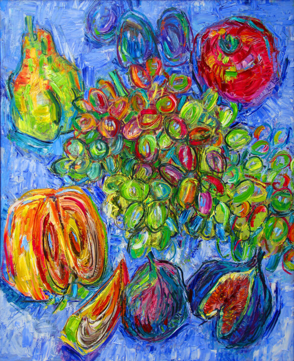 Malerei mit dem Titel "Autumn Fruits" von Vladimir Shahinyan, Original-Kunstwerk, Öl