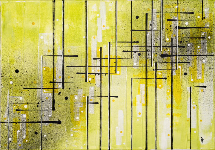 Картина под названием "Abstract acrylic pa…" - Vladimir Sturm, Подлинное произведение искусства, Акрил