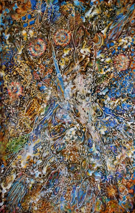 Peinture intitulée "abstraction of thou…" par Vladimir Troitsky, Œuvre d'art originale, Huile