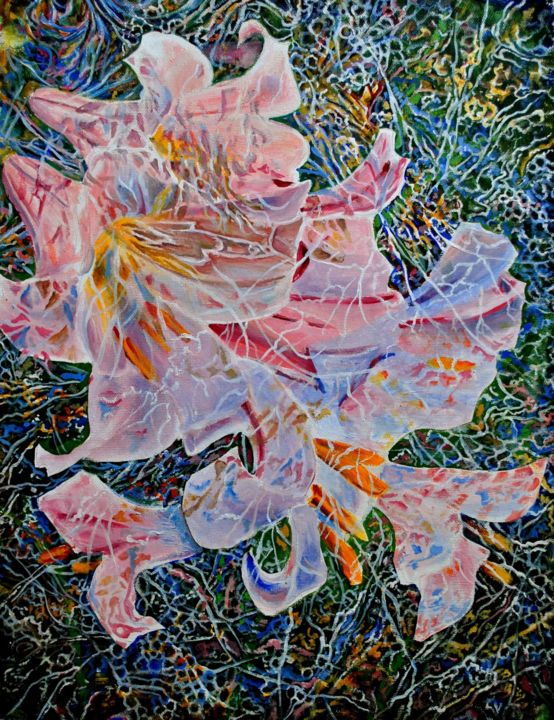 Peinture intitulée "Lilly" par Vladimir Troitsky, Œuvre d'art originale, Huile