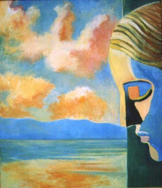 Painting titled "Annunciation" by Vladimir Zagitov, Original Artwork, Oil