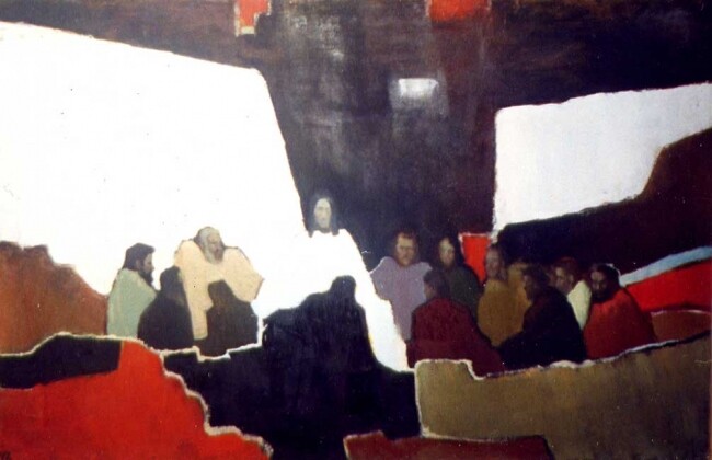 Картина под названием "Holy Communion" - Vladimir Zagitov, Подлинное произведение искусства, Масло