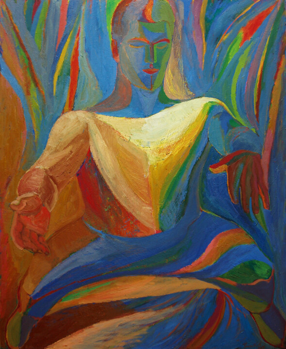 Painting titled "Moving" by Vladimir Zagitov, Original Artwork, Oil