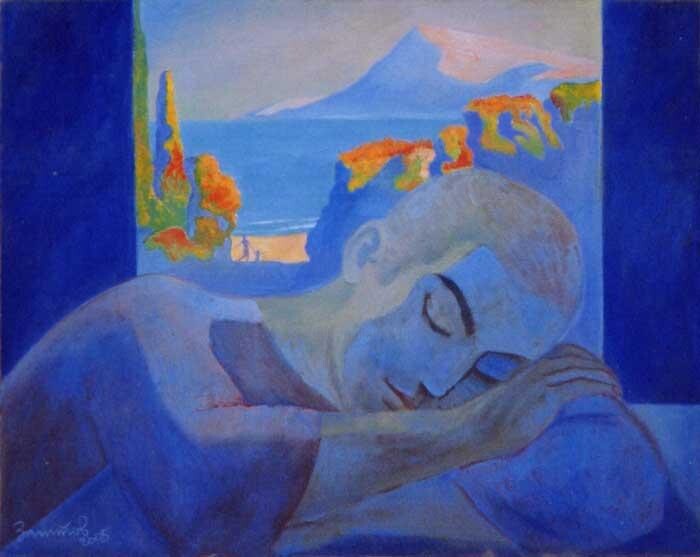 Painting titled "Dream" by Vladimir Zagitov, Original Artwork, Oil