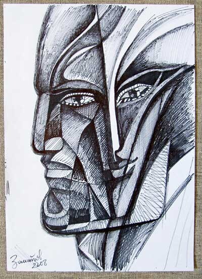 Drawing titled "double" by Vladimir Zagitov, Original Artwork