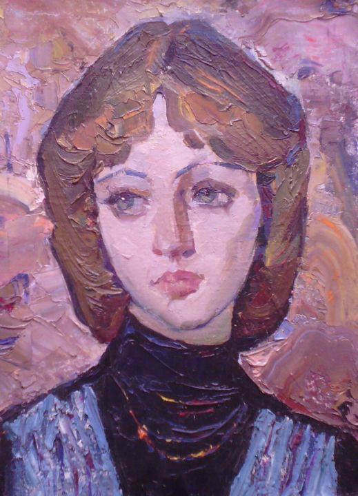 Painting titled ""Ирина -из серии же…" by Vladimir Trutko, Original Artwork, Oil