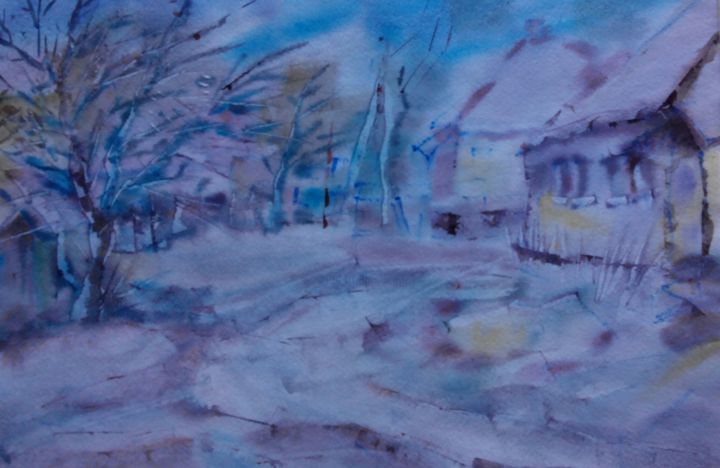 Painting titled "Slavyansk-"Весна"20…" by Vladimir Trutko, Original Artwork, Watercolor