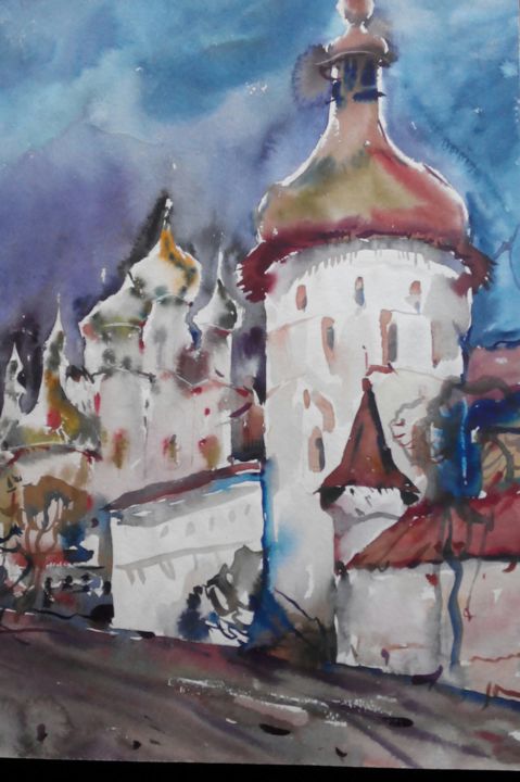 Painting titled "Suzdal"Суздаль"" by Vladimir Trutko, Original Artwork, Watercolor