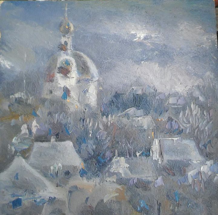 Pittura intitolato "Kursk landscape" da Vladimir Trutko, Opera d'arte originale, Olio