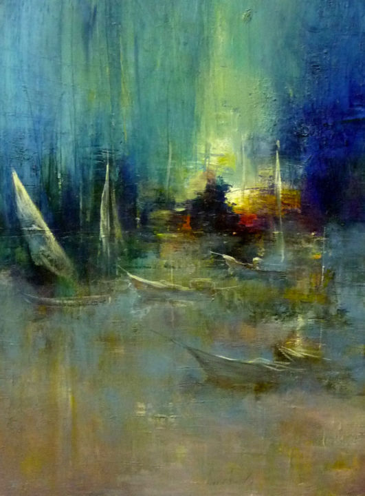 Painting titled "after-the-storm" by Vladin Vladev, Original Artwork, Oil