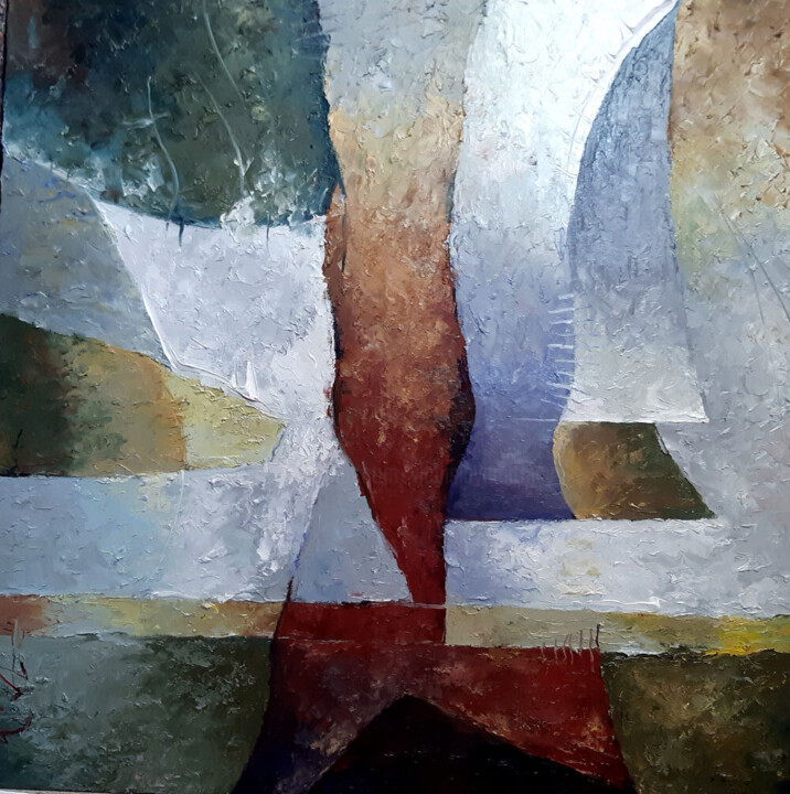Peinture intitulée "Abst-5" par Vladislav Dmitrijev, Œuvre d'art originale, Huile