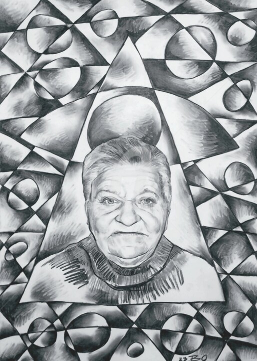 图画 标题为“Portrait 07” 由Vladomir Czech, 原创艺术品, 木炭