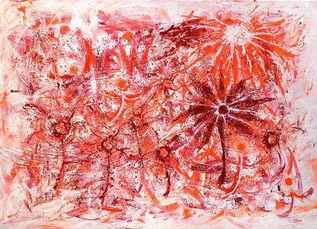 Картина под названием "Dancing under palms" - Vladimir Hrubes, Подлинное произведение искусства, Масло