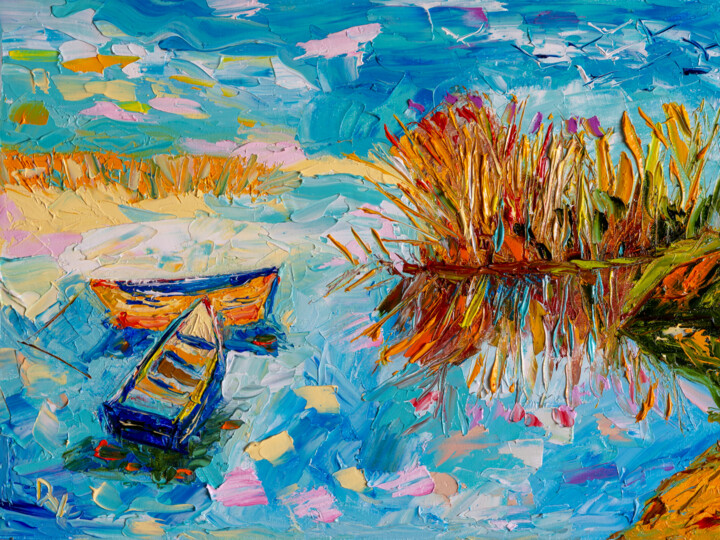 Malerei mit dem Titel "Summer afternoon" von Vladyslav Durniev, Original-Kunstwerk, Öl Auf Keilrahmen aus Holz montiert
