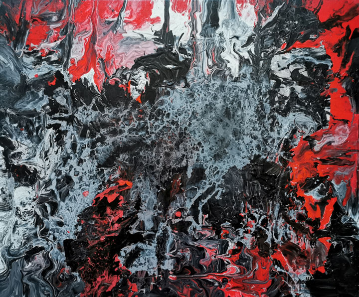 Painting titled "Lost Souls" by Vlasta Jascur, Original Art, Acrylic