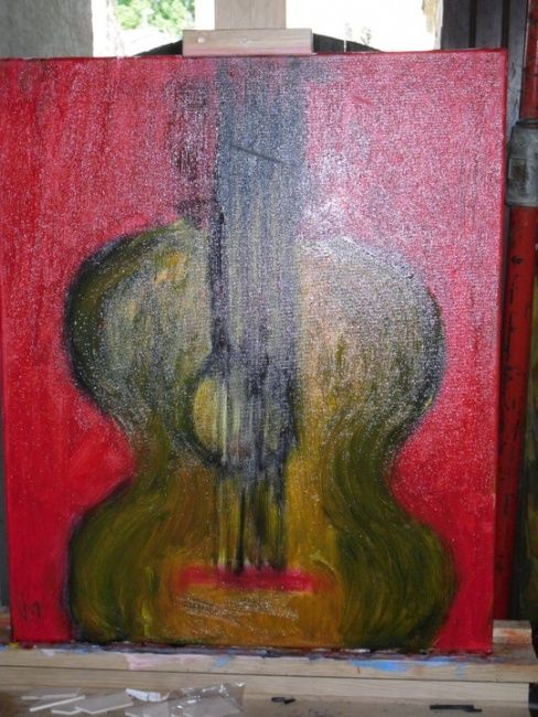 Pintura titulada "suena guitarra" por Vmarinas, Obra de arte original