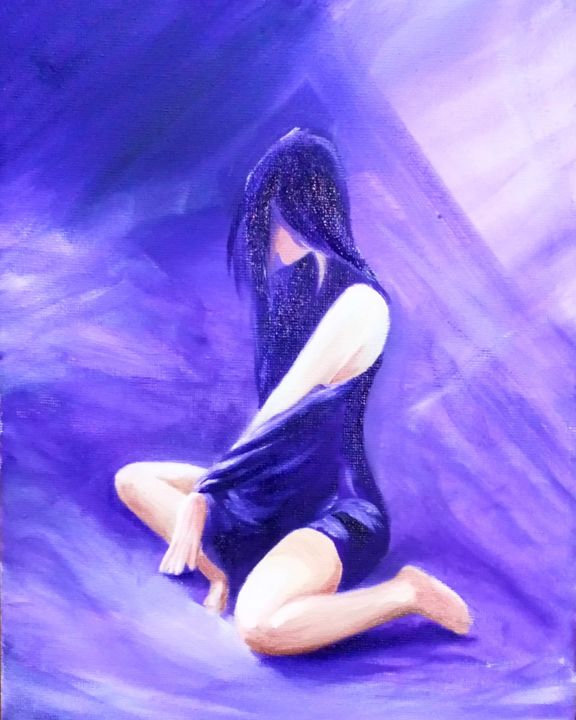 Pintura titulada "Purple" por Vicent Matoses, Obra de arte original