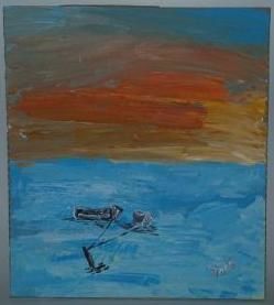Painting titled "Fisherman" by Tenerife Voda, Original Artwork