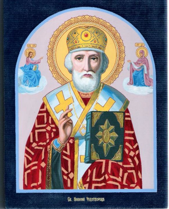 Рисунок под названием "Sv. NIKOLAJ CHUDOTV…" - Геннадий Сергеевич Волгин, Подлинное произведение искусства,