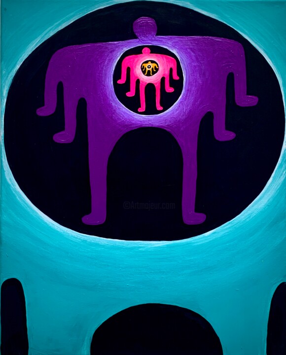 Malerei mit dem Titel "MIND QUARANTINE" von Void People, Original-Kunstwerk, Acryl