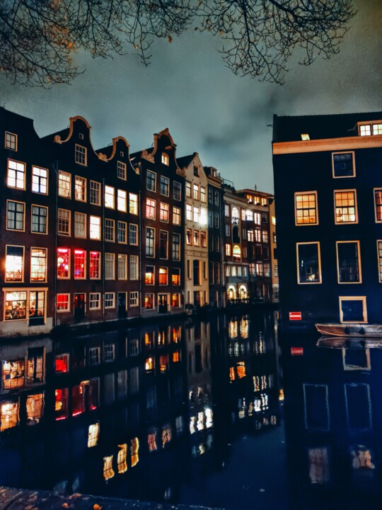 Фотография под названием "Amsterdam yapilar" - Volkan Petekci, Подлинное произведение искусства, Цифровая фотография