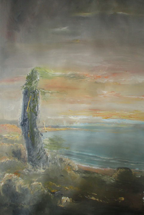 Painting titled "Ozean Dreams 3" by Volker Mersch, Original Artwork, Oil