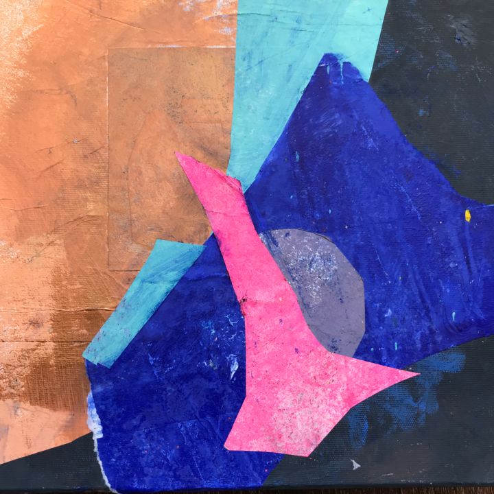 Коллажи под названием "COMPOSITION 12X12"…" - Olga Volna, Подлинное произведение искусства, Акрил