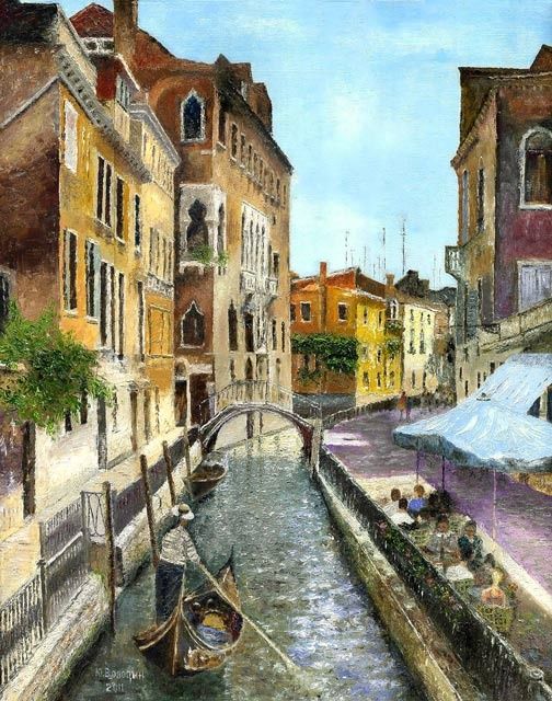 Peinture intitulée "Венеция" par Tettet, Œuvre d'art originale, Huile