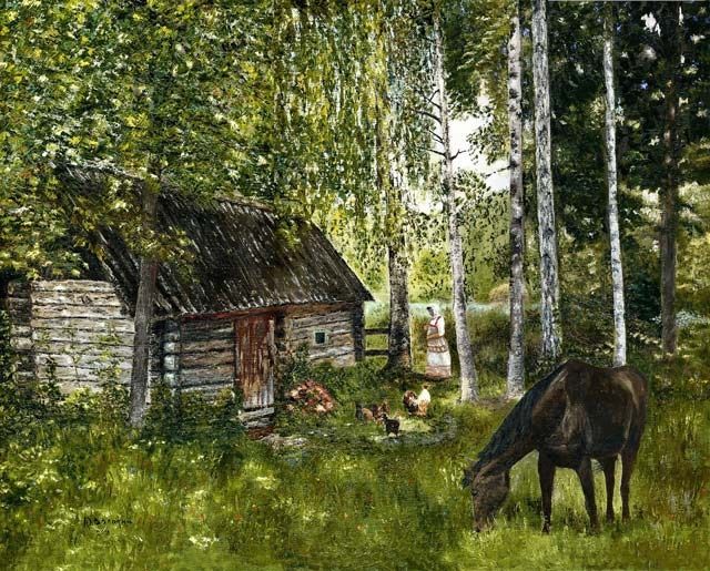 Painting titled "Всюду жизнь" by Tettet, Original Artwork, Oil