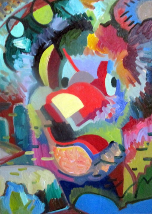Картина под названием "личность-002 или у…" - Владимир Черемных, Подлинное произведение искусства, Масло