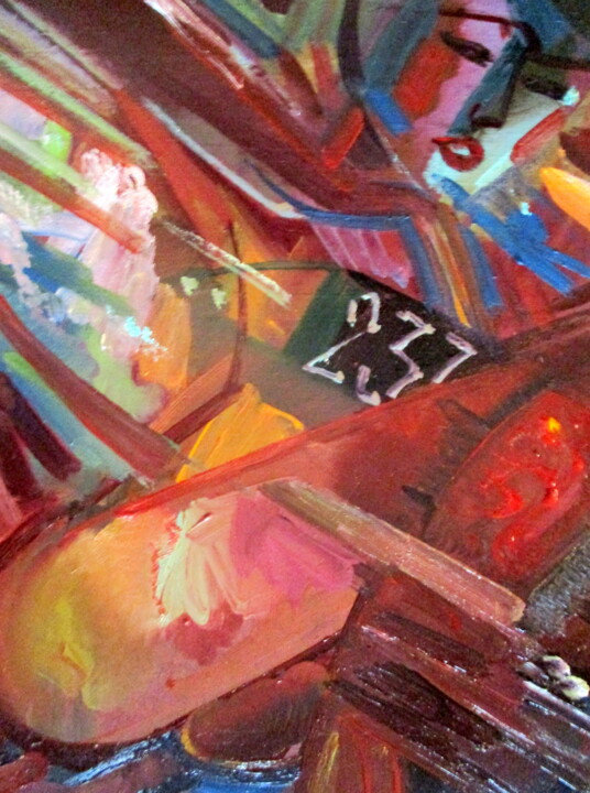 Картина под названием "=бег с барьерами=" - Владимир Черемных, Подлинное произведение искусства, Масло